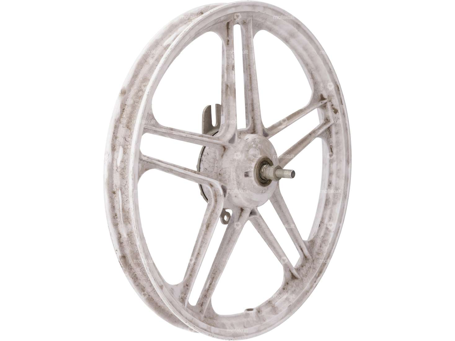 Cerchio Grimeca in alluminio 16" anteriore bianco (5/10 raggi) Carousel Image 2