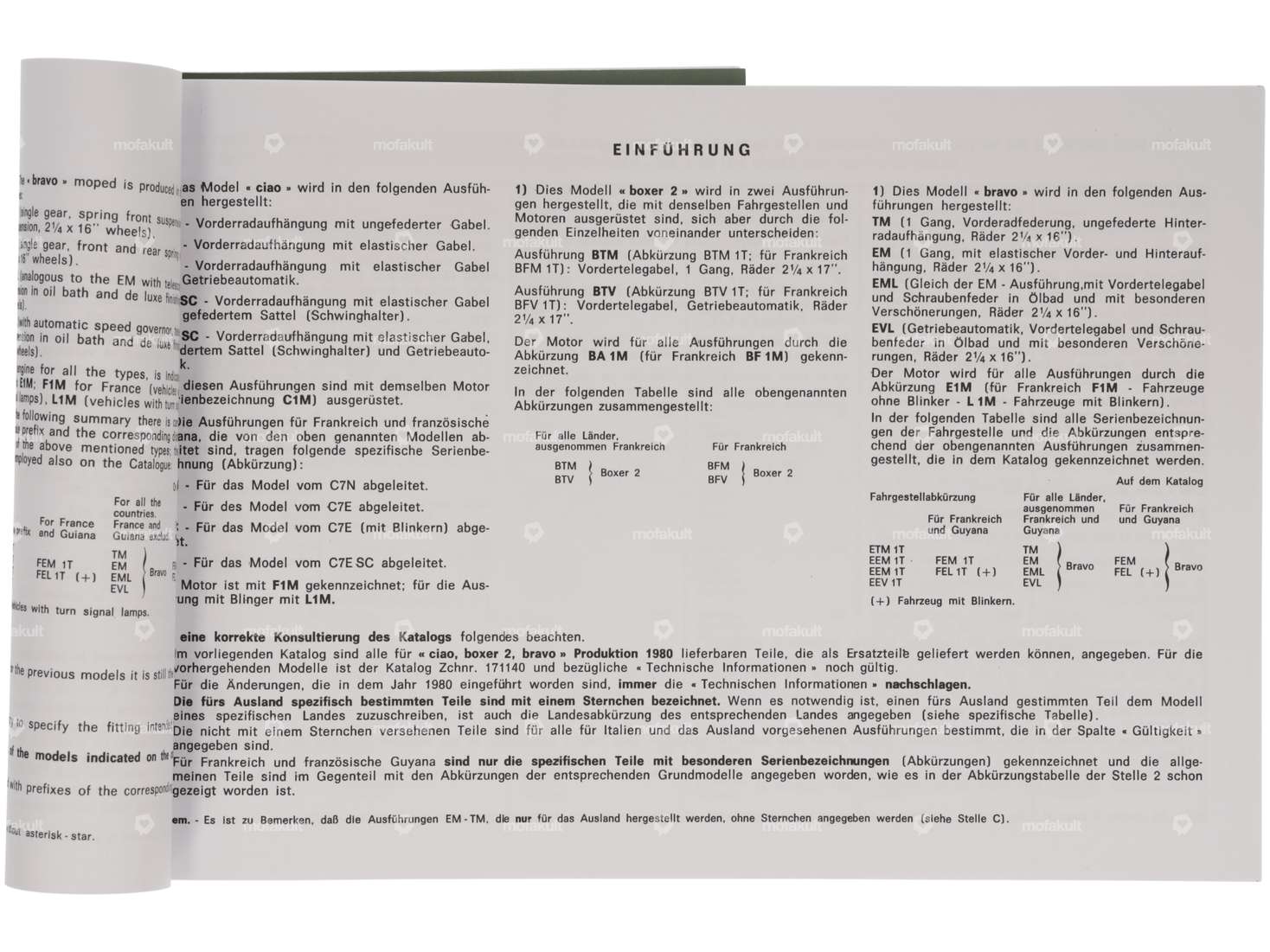 Catalogo ricambi 1980 | Piaggio Ciao, Boxer, Bravo Carousel Image 2