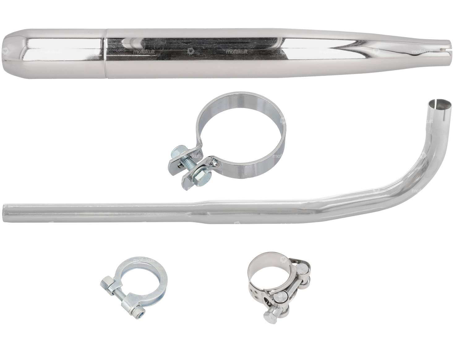 Set di scarico GPO a sigaro Ø 28 / 60 mm cromato | Sachs 503 2AL, 2BL Carousel Image 1