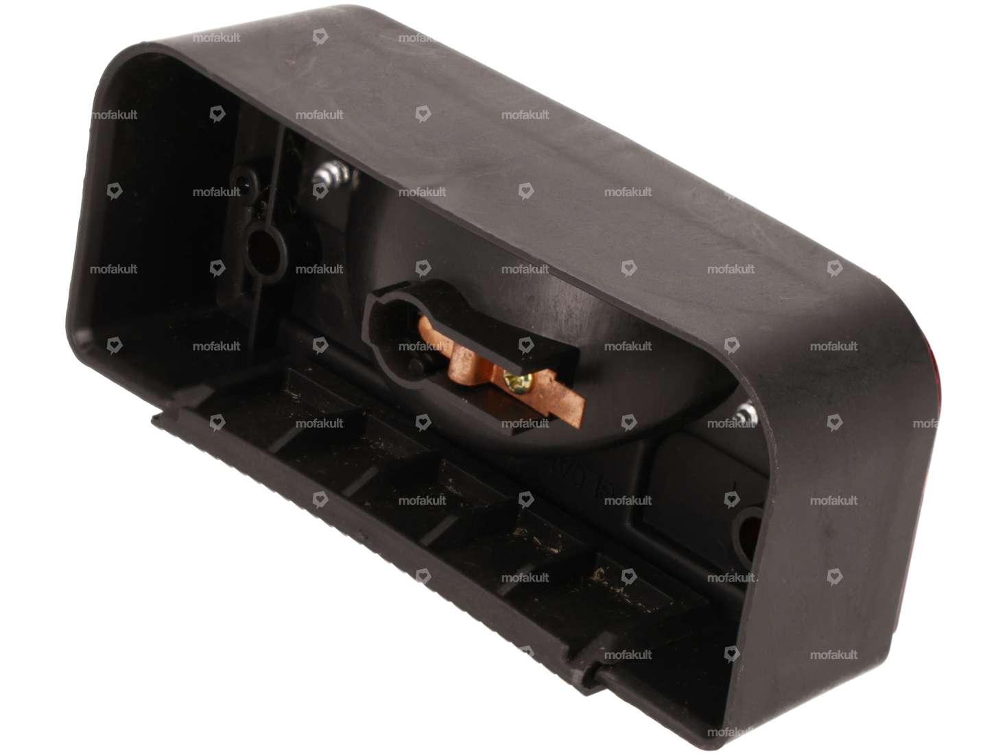 Fanale posteriore nero (budget) con marchio E | Piaggio Ciao PX, C24, Bravo, SUPERbravo Carousel Image 3