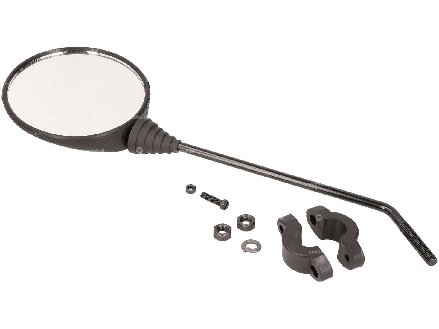 Mirror round black Carousel Image 2