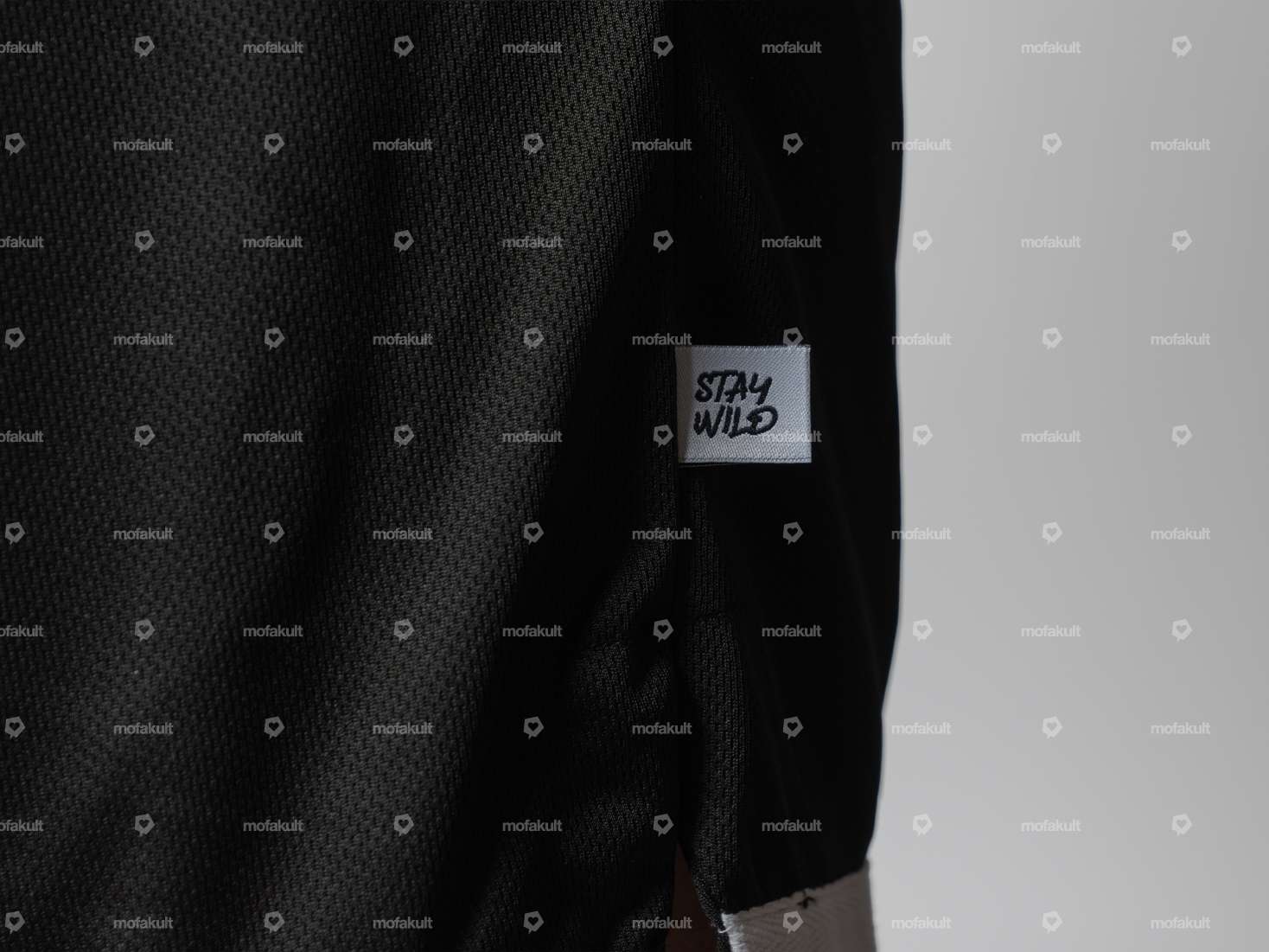 Pantaloncini KULTWEAR "Crew" in rete nero / bianco Carousel Image 5