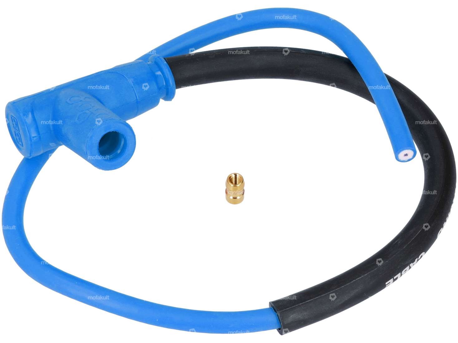 Cavo di accensione Stage6 incl. connettore per candela blu Carousel Image 1