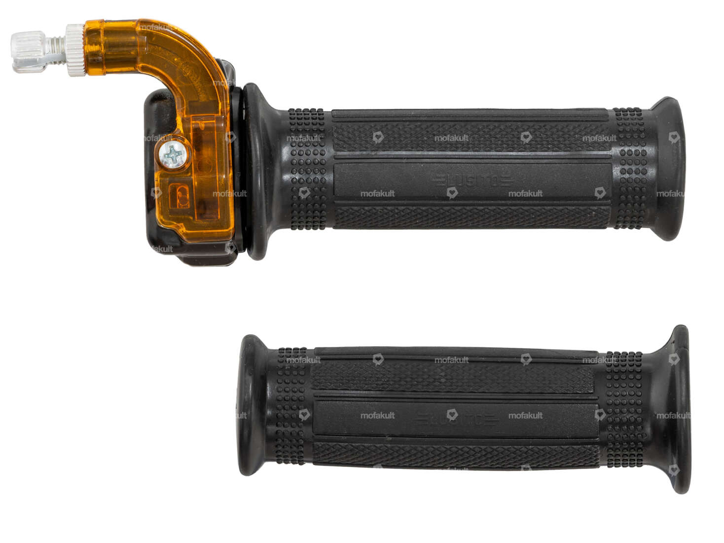 Manopola dell'acceleratore Lusito in alluminio nero / arancione Carousel Image 1