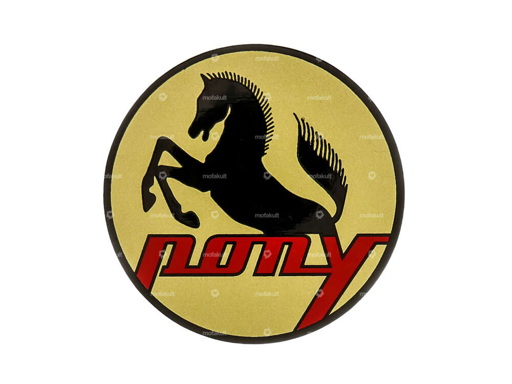 Adesivo "Pony" Crest Tank Sachs Ø 80 mm Carousel Image 1