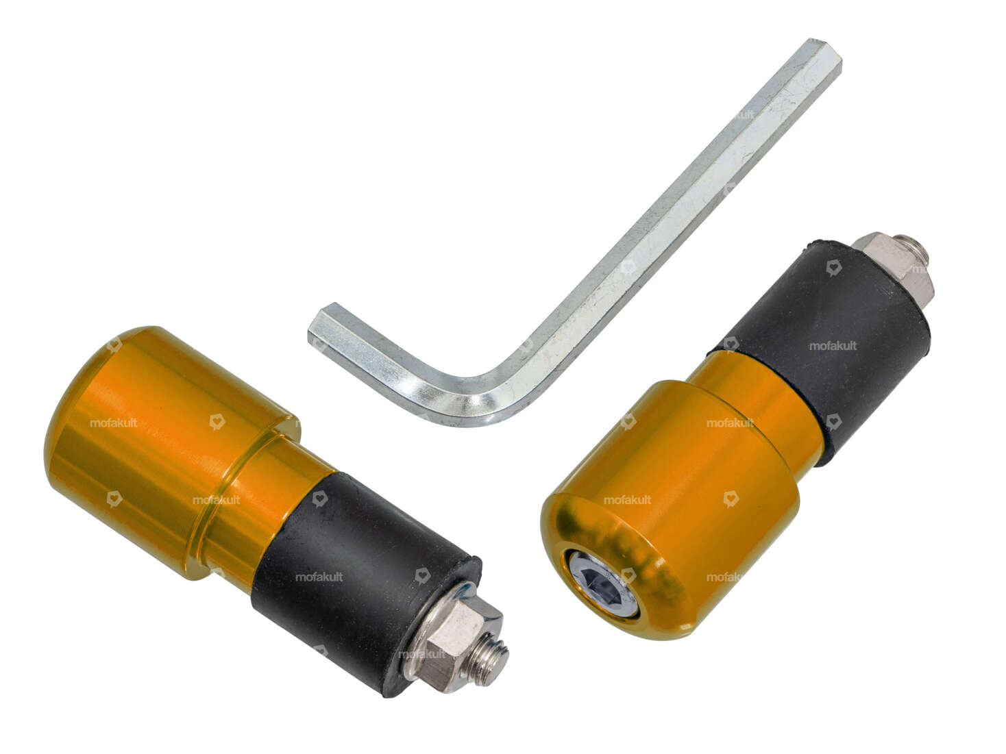 GPO Lenkerendzapfen Alu gold (2 Stück) Carousel Image 1