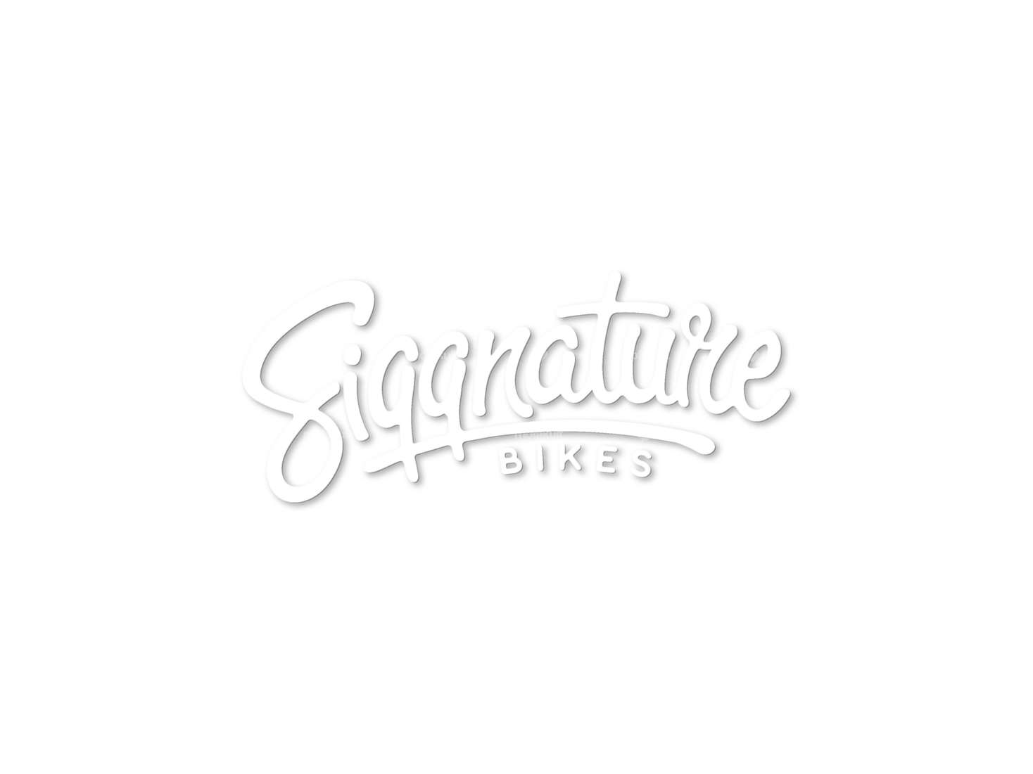 Adesivo Siggnature "Siggnature Bikes" trama foil 70 x 30 mm bianco Carousel Image 1