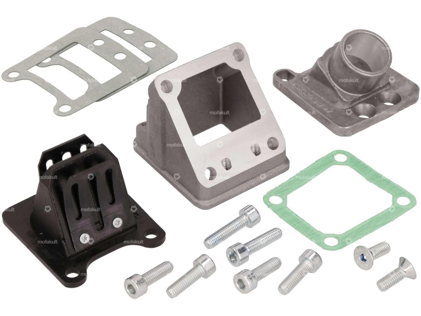 Malossi 4 diaframmi pieghevoli carbonite Puch Carousel Image 1