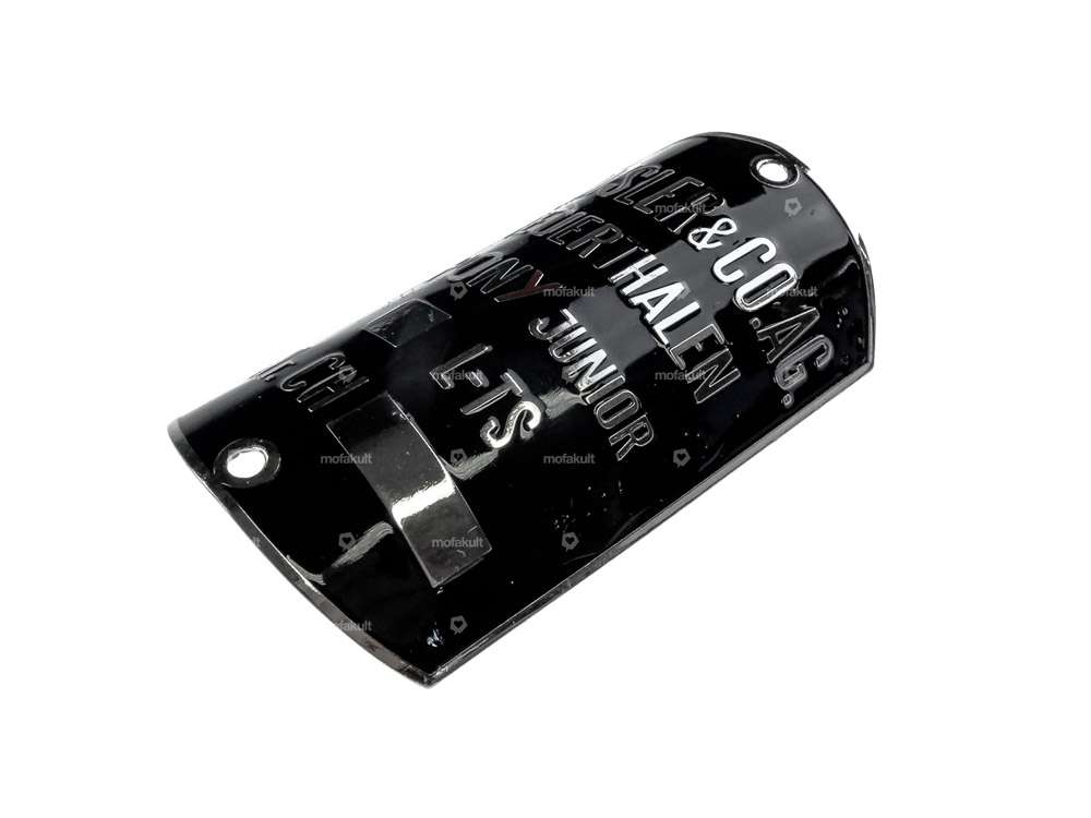 Targhetta per tubo di sterzo (curva) nera | Pony Junior Carousel Image 2