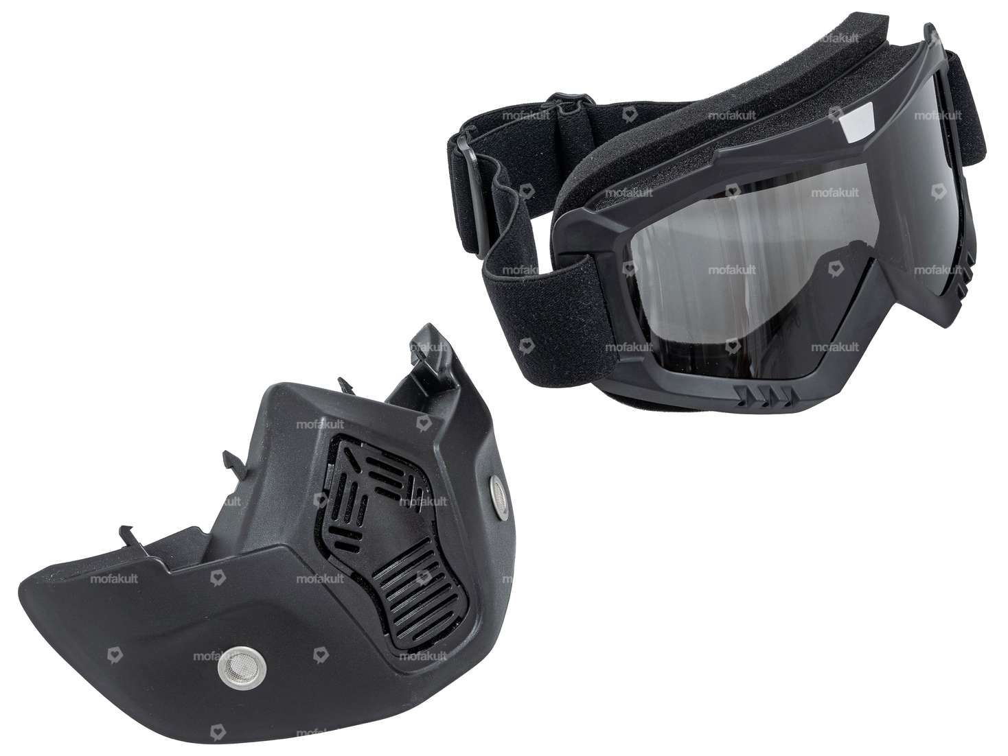 IXS occhiali e maschera jet casco nero Carousel Image 3
