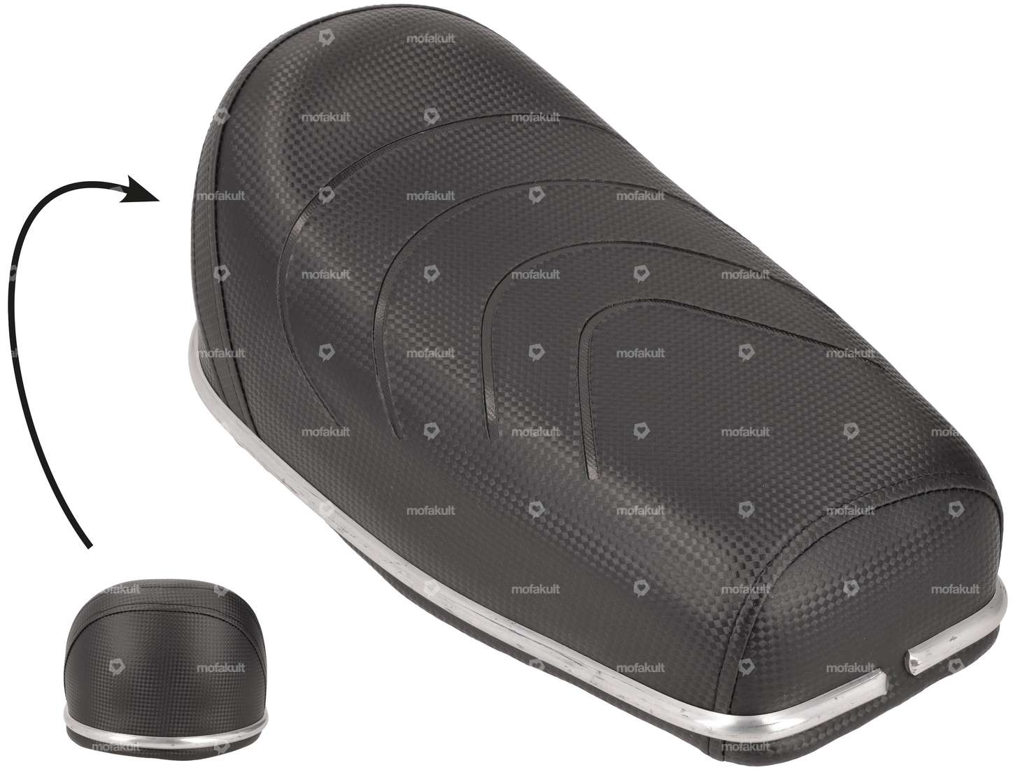 Sitzbank Carbon mit Aluleiste Carousel Image 1