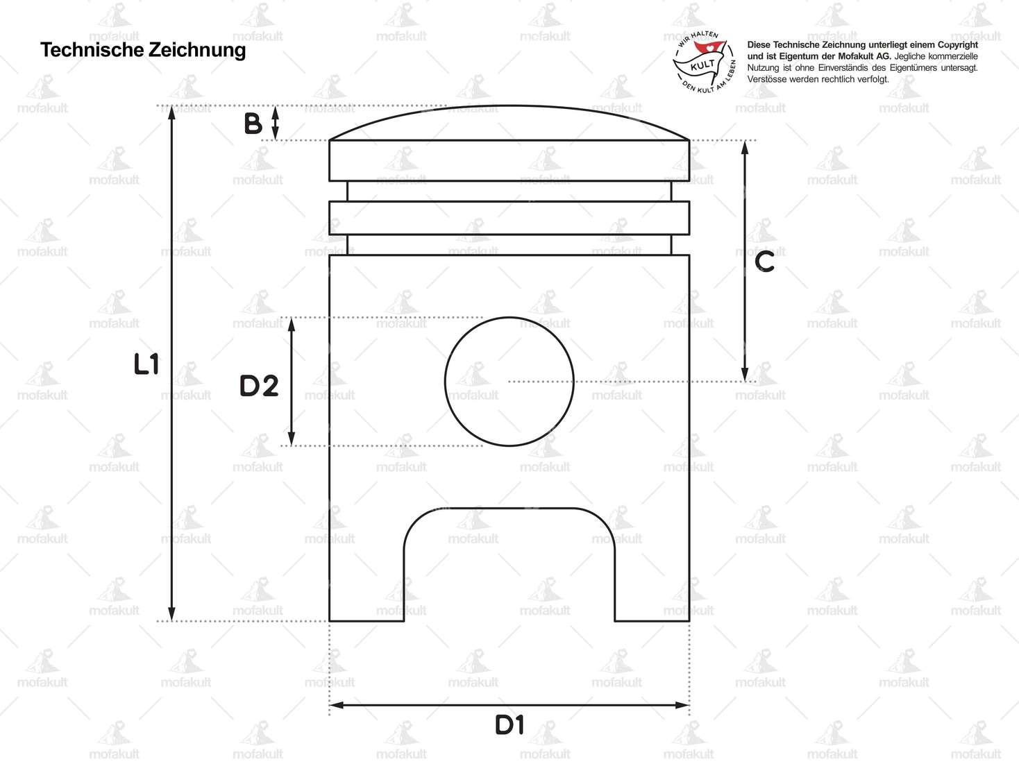 Airsal piston 46 mm | Puch Carousel Image 2