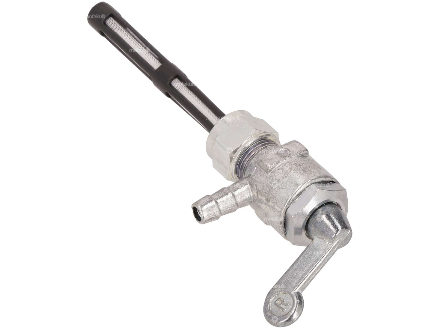 Rubinetto benzina orizzontale M12x1 (con dado per raccordo) in uscita dal basso Carousel Image 2