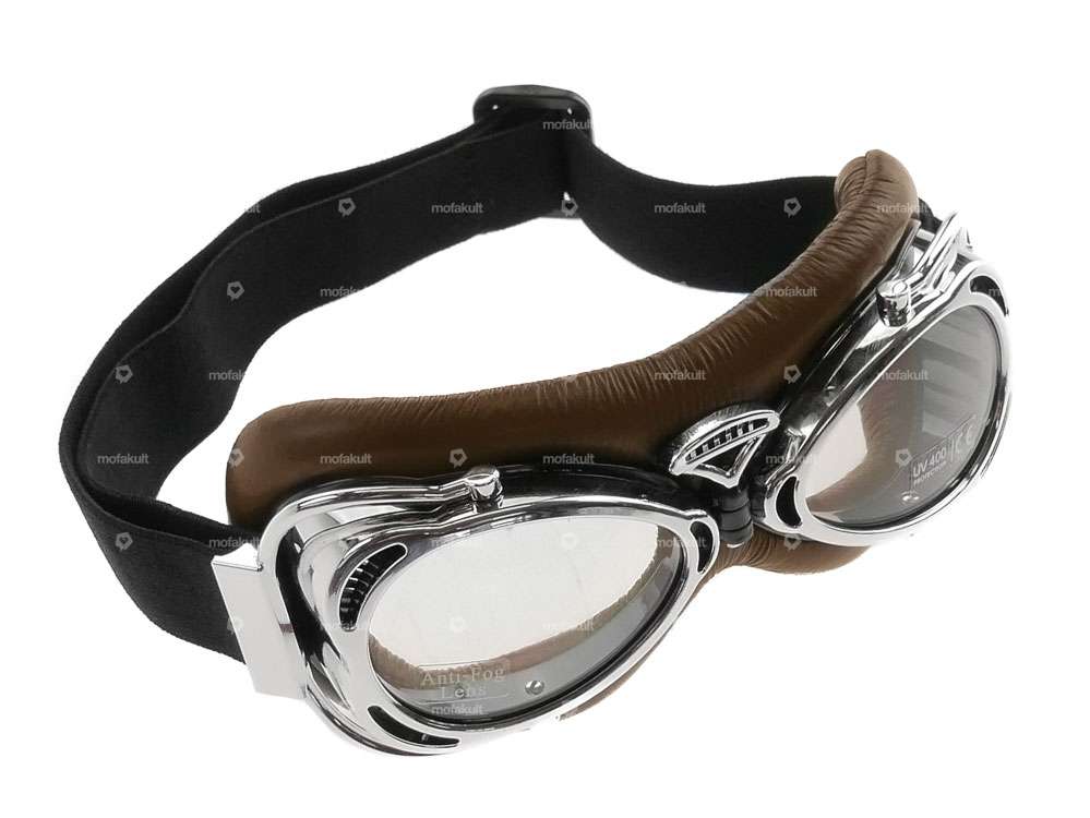 Fliegerbrille Vintage braun Carousel Image 1