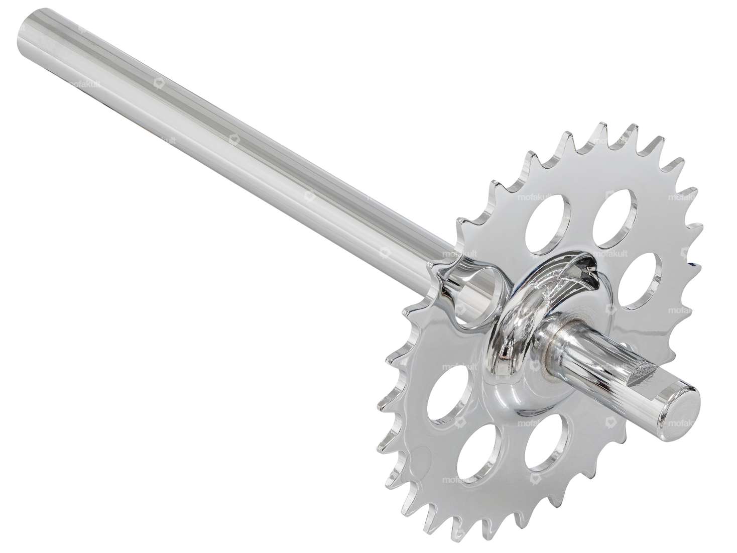 Asse a pedale GPO con cerchio cromato | Puch Supermaxi LG1, LG2 Carousel Image 1