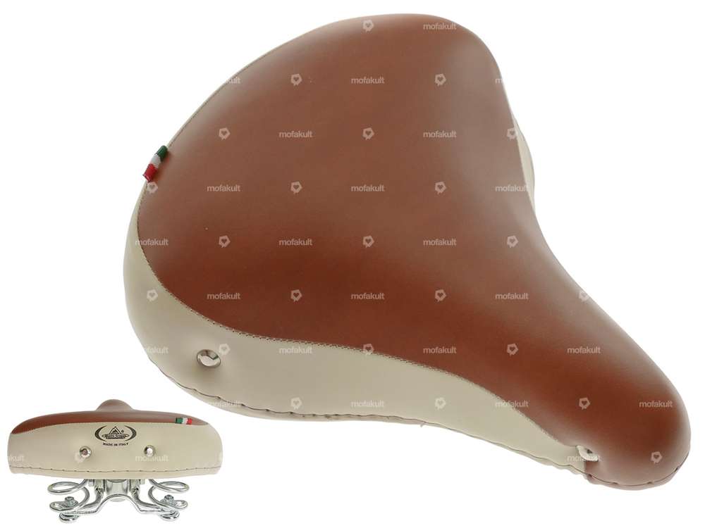 Sattel Comfort Tonnenfedern braun / creme Carousel Image 1