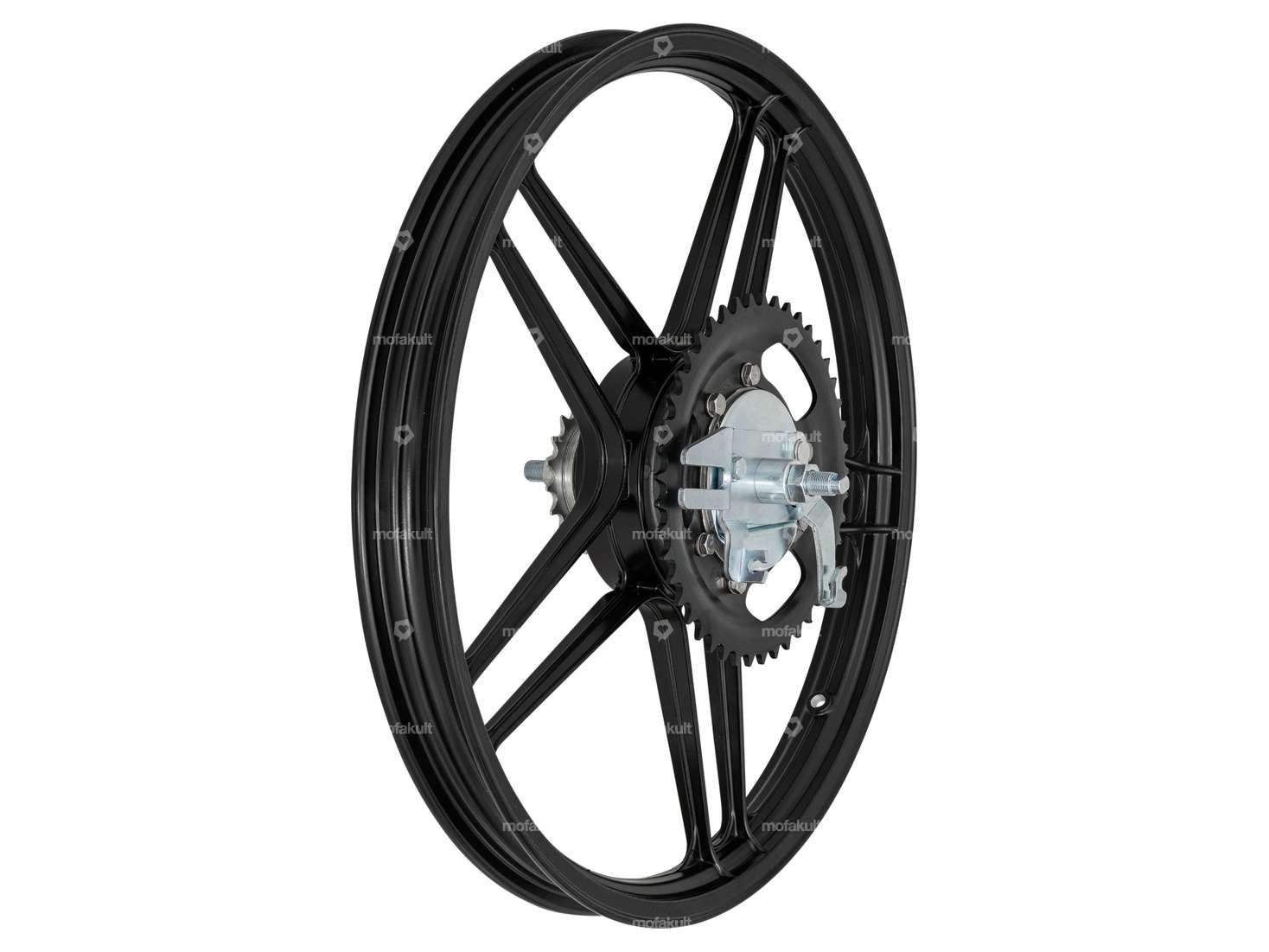 Rear wheel set cast iron black | Puch Maxi, Supermaxi, X30 NG-2AH Carousel Image 3