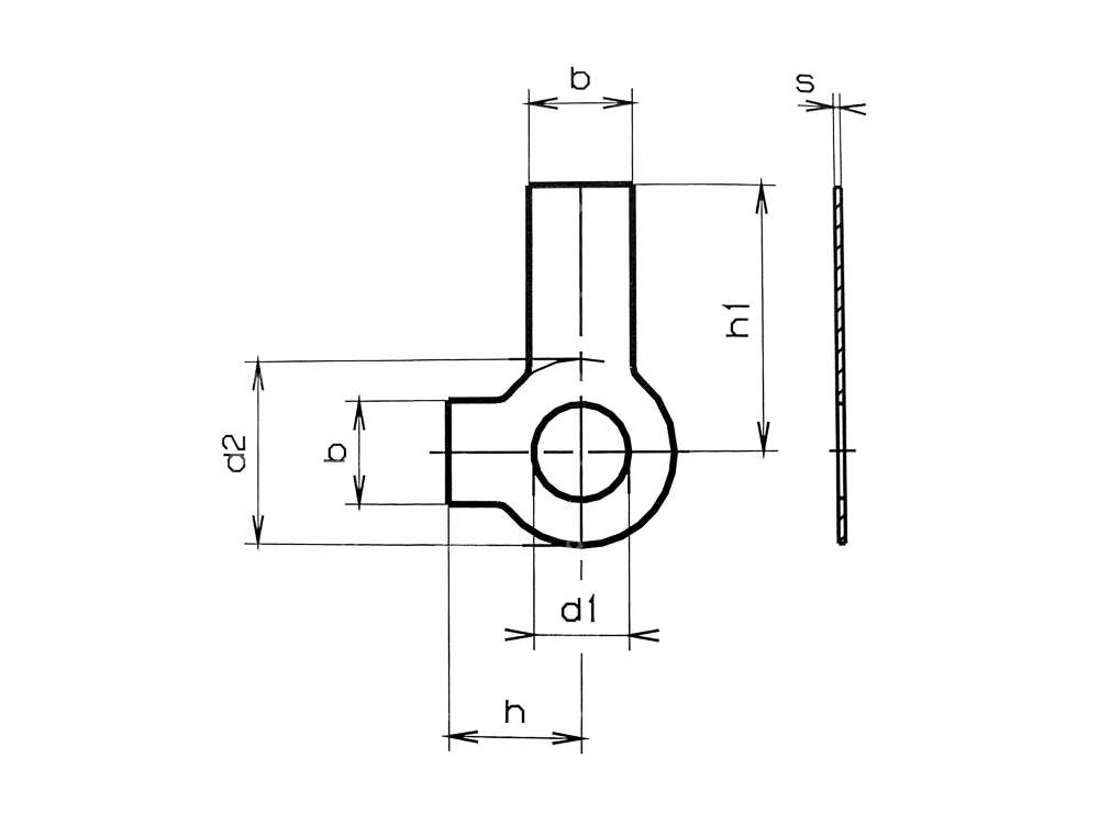 Piastra di bloccaggio M10 2 linguette Carousel Image 2
