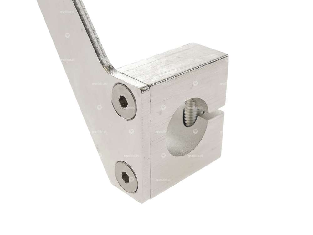 66HEROES Porta targa lato sinistro (versione DE) Inox Carousel Image 3