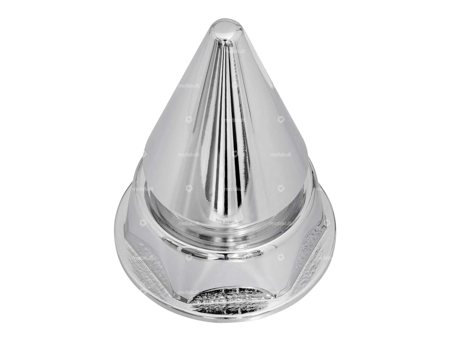 66HEROES dado tubo sterzo 1" / 24G piastra forcella a punta chiusa cromo Carousel Image 1