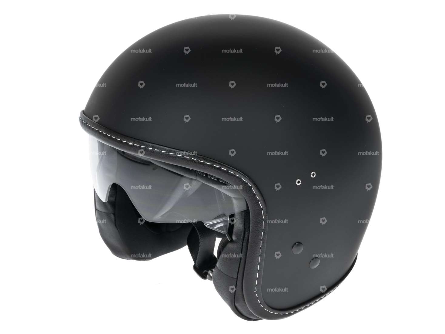 Jet helmet Crazy black matt (S / L) Carousel Image 2