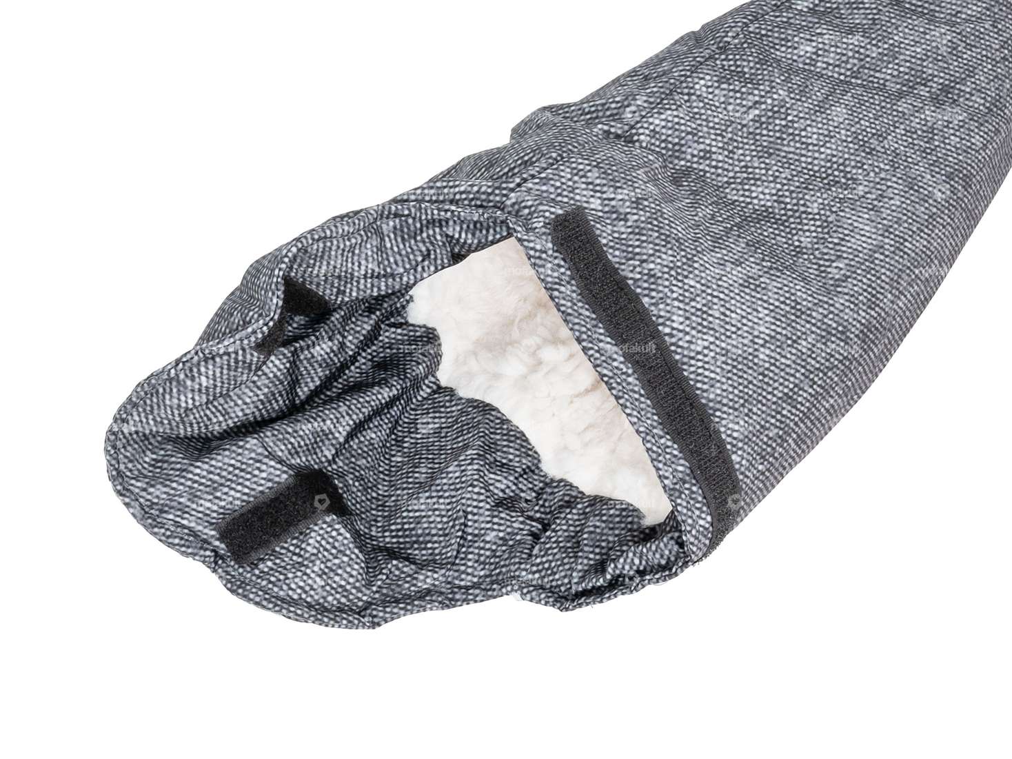 protezione per le mani wobs foderato lungo grigio Carousel Image 2