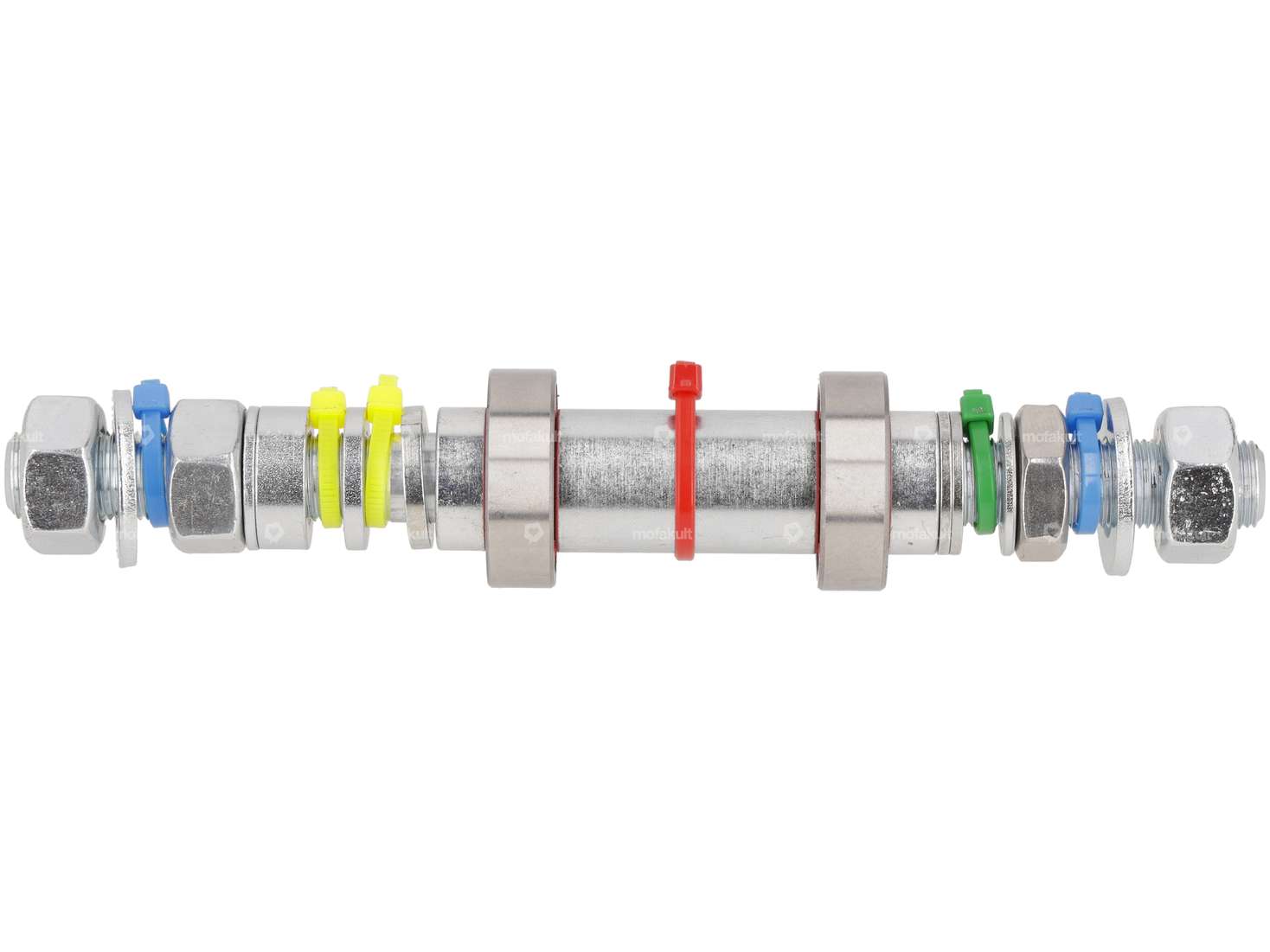 swiing® ingenious wheel axle with bearing conversion kit cast hub front | Puch Carousel Image 1