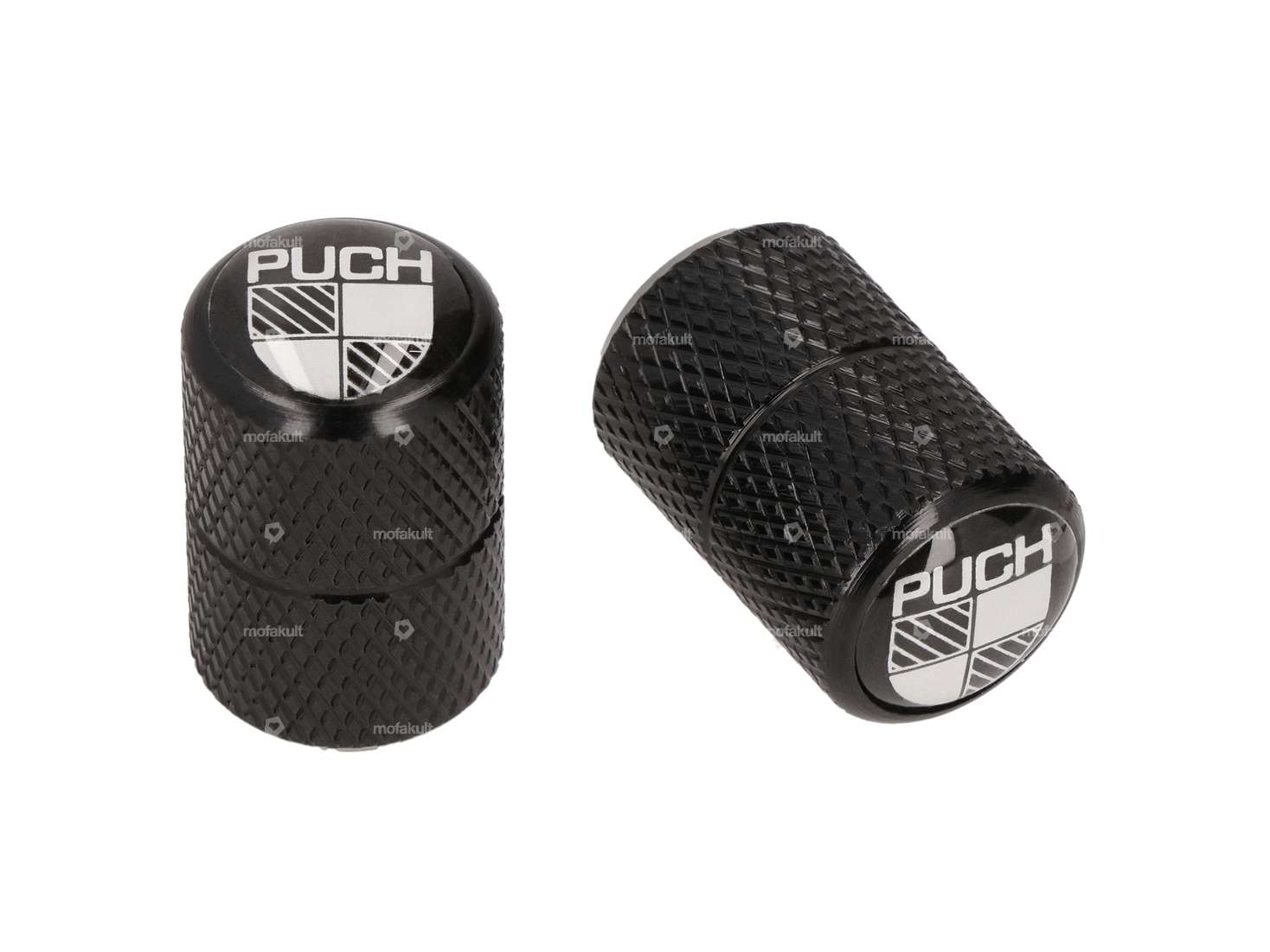 Cappello valvola mk-Merch Puch in alluminio nero Carousel Image 1