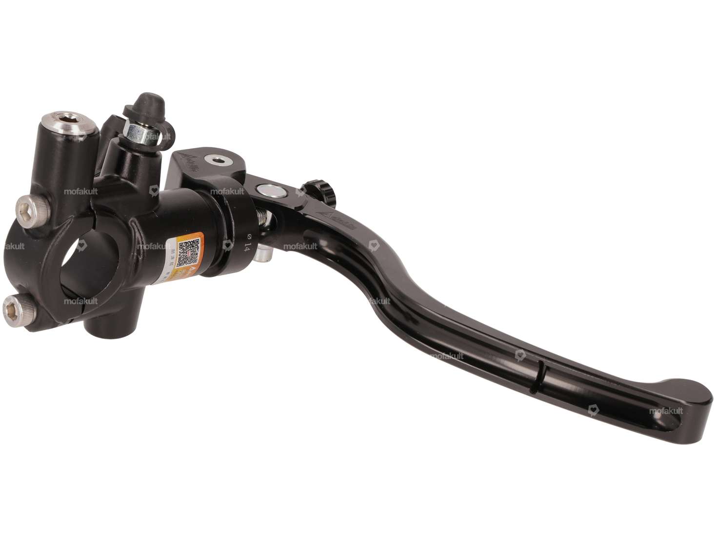 Leva del freno regolabile a destra (pistone del freno 14x18 mm) con serbatoio dell'olio esterno Carousel Image 2