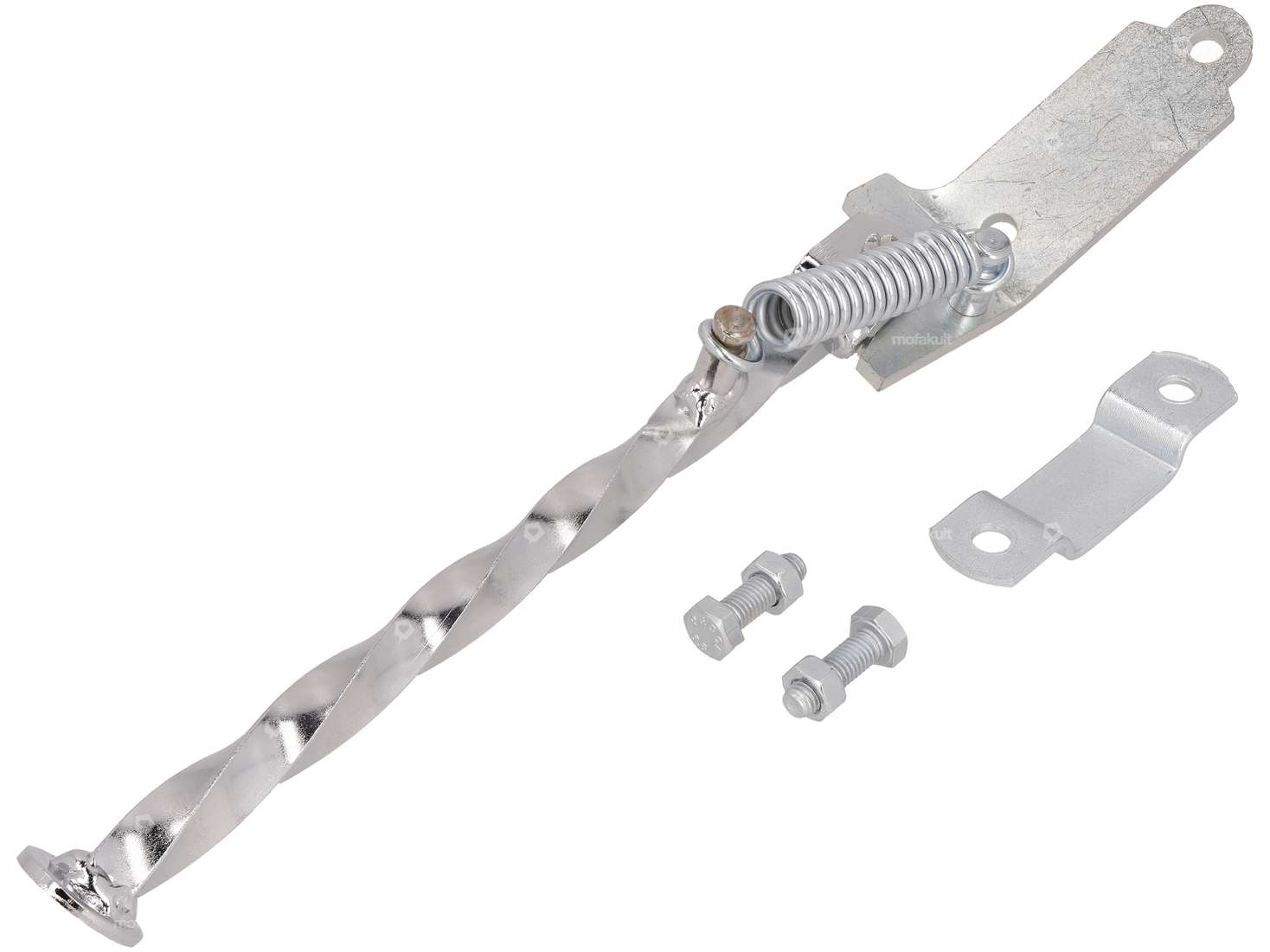 Seitenständer gedreht links flache Befestigung 27 cm Chrom Carousel Image 1