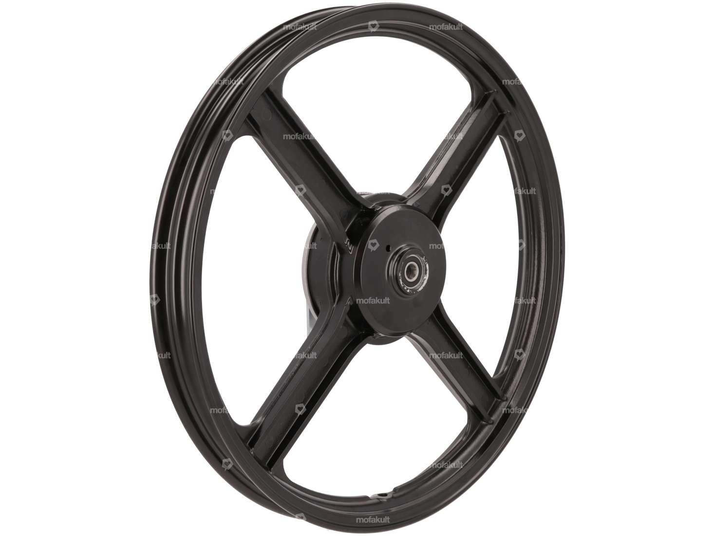 Set ruote 16" nero fuso (4 razze) riproduzione | Piaggio Bravo Carousel Image 4