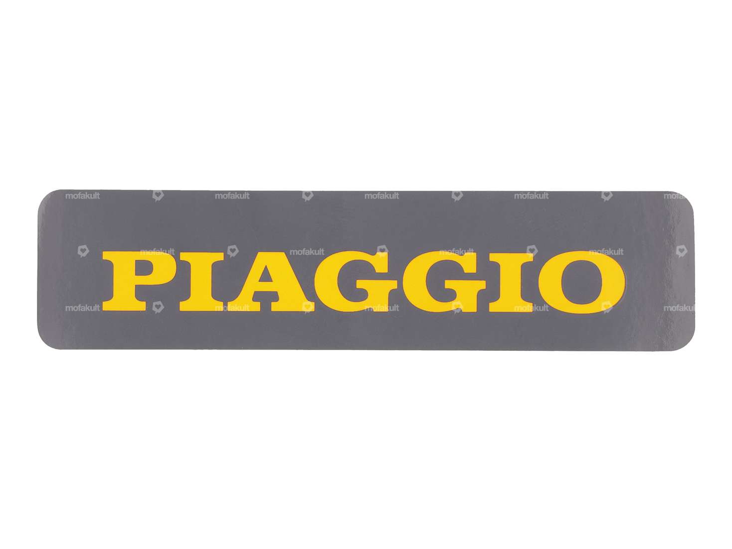 Adesivo serbatoio "PIAGGIO" 115 x 27 mm grigio/arancio | Piaggio Ciao, SI, Bravo, SUPERbravo Carousel Image 1
