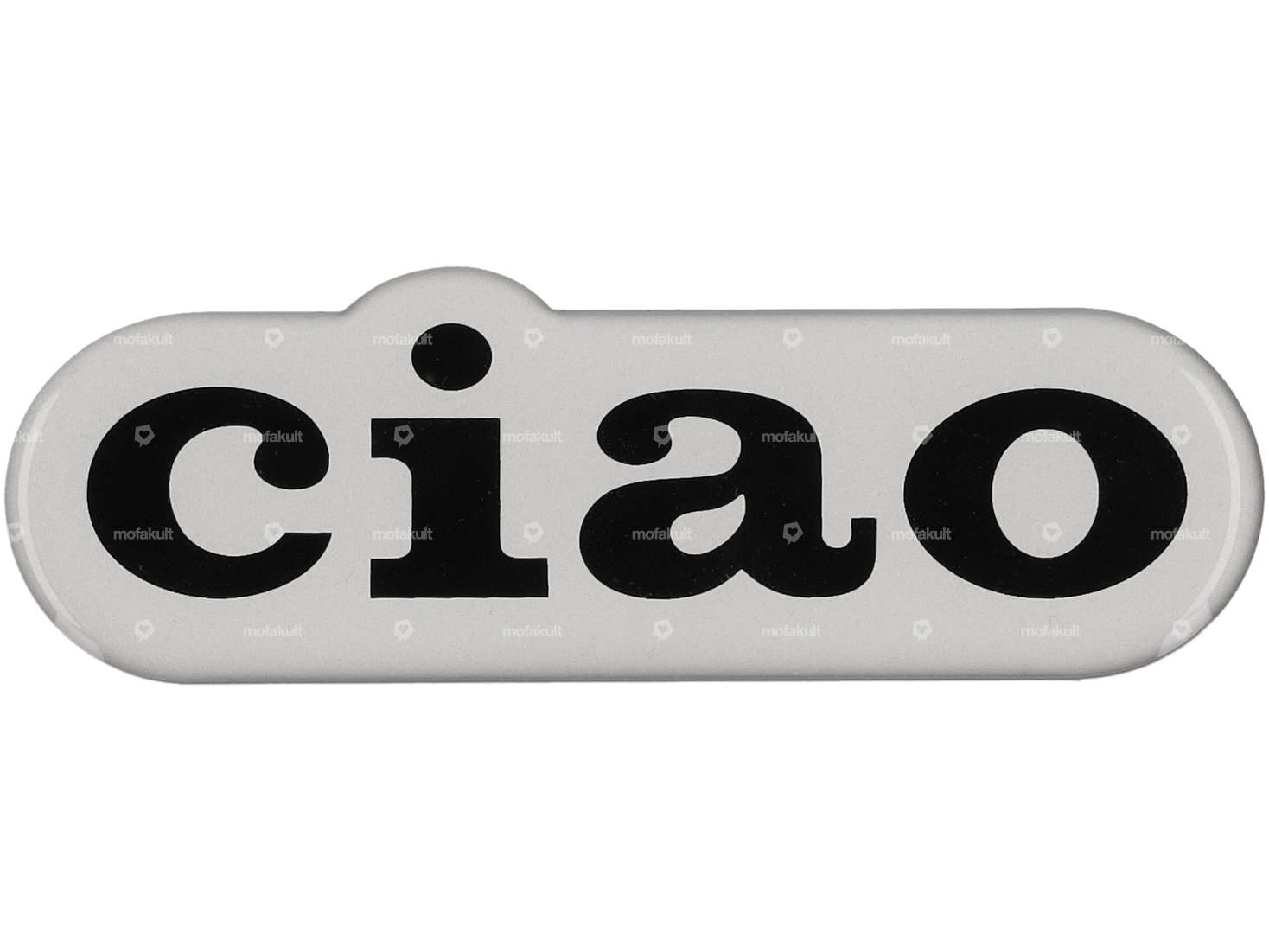 Aufkleber Seitenverkleidung «Ciao» 107 x 35 mm 3D Silikon | Piaggio Ciao Carousel Image 1
