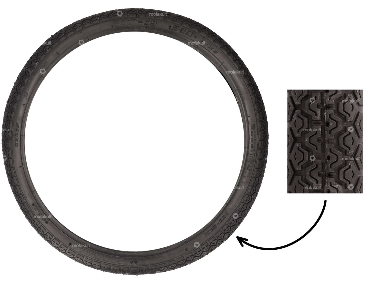 Pneumatico Fortune 2.00 x 19" F-899 4 P.R. Allround Carousel Image 1