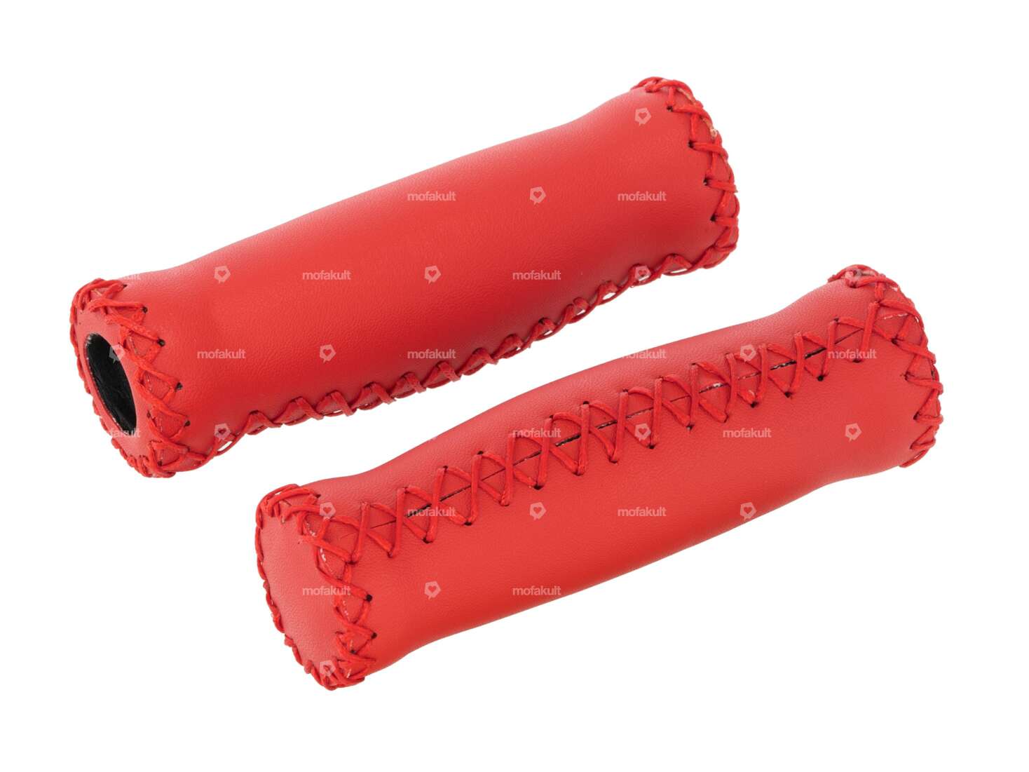 Maniglie in finta pelle rossa Carousel Image 1