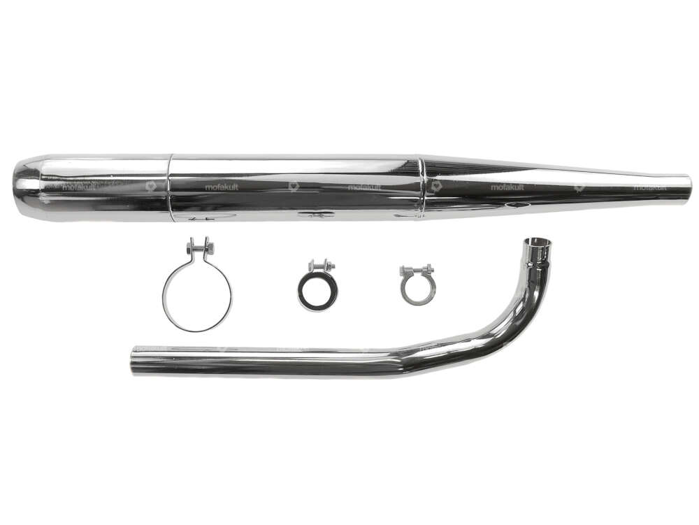 Sistema di scarico a sigaro (Ø 32 / 70 mm) nero / cromo | Sachs 503 Carousel Image 1