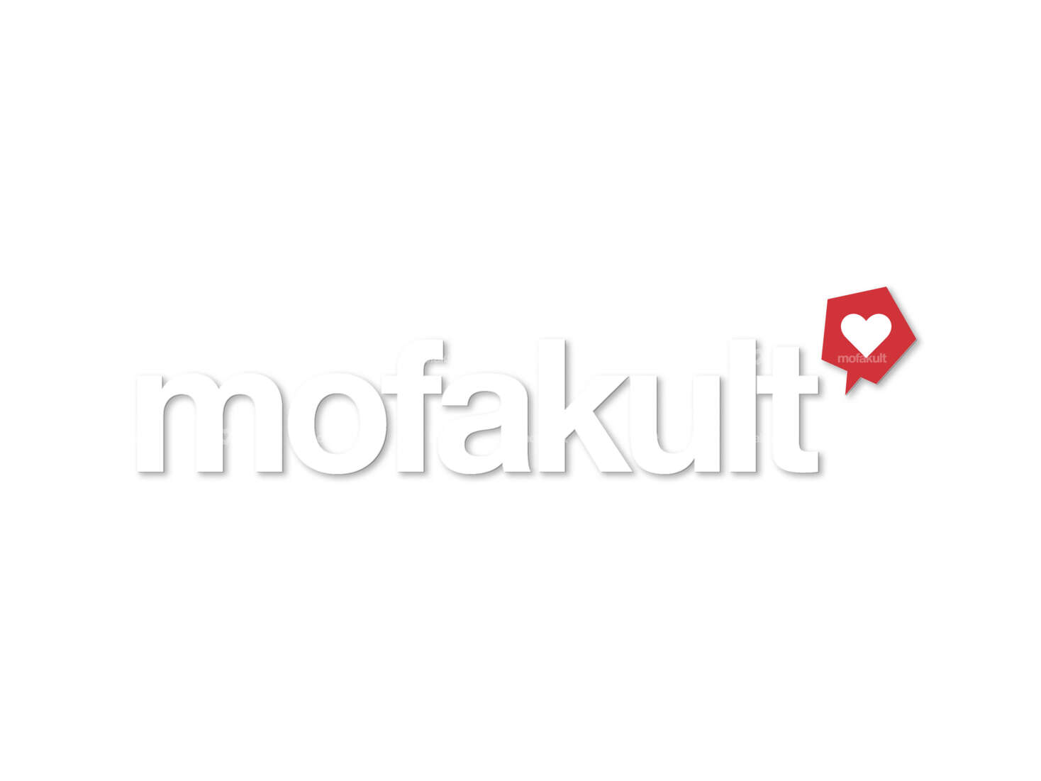 mk-Merch Aufkleber «mofakult» Folienplott 120 x 30 mm weiss Carousel Image 1