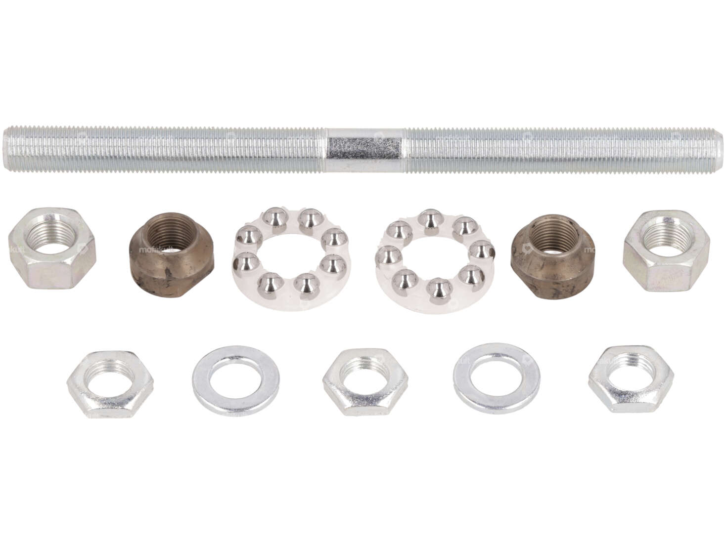 Set perno ruota CIF M11x1 x 165 ruota anteriore zincata | Piaggio Ciao, SI, Bravo Carousel Image 1