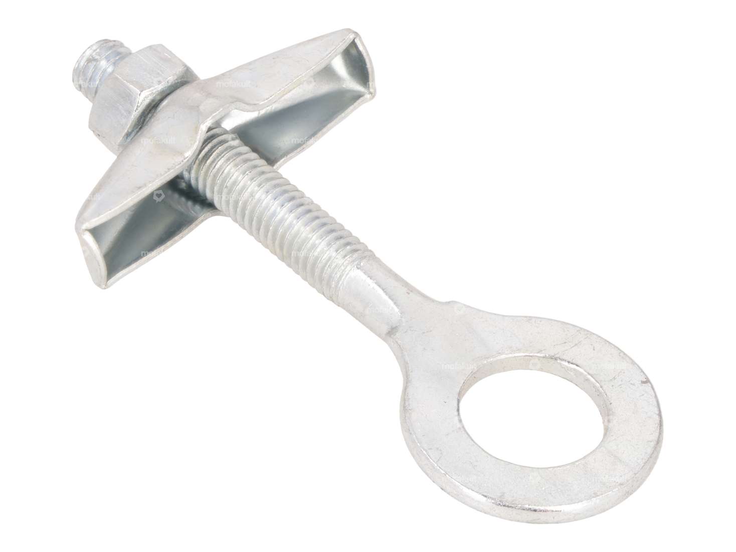 Morsetto per ruota Ø 12,3 mm M6 piastra di guida diritta zincata Carousel Image 2