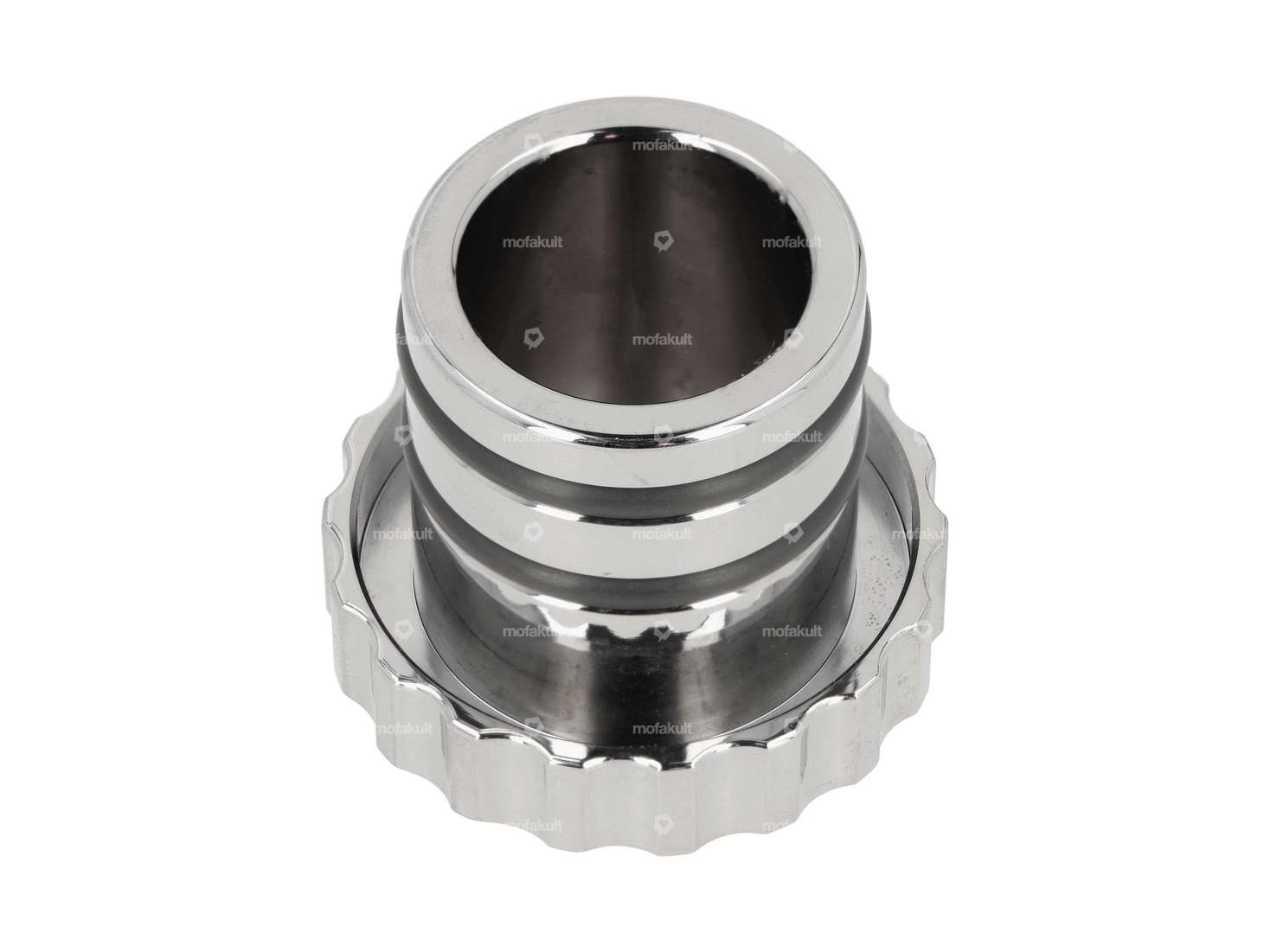 66HEROES tappo benzina "66HEROES" ondulato cromato | Piaggio Ciao, Bravo Carousel Image 2