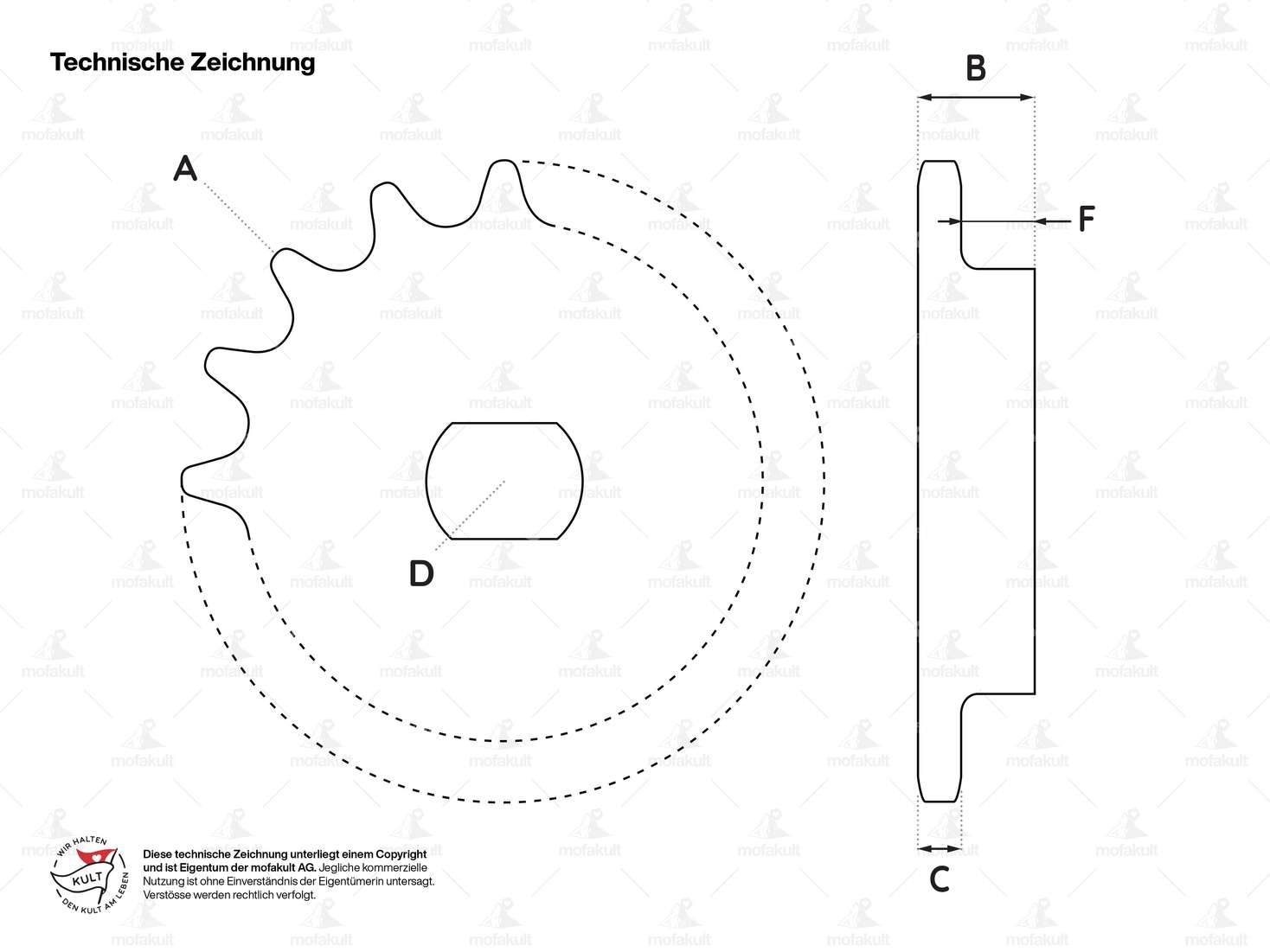 Pignone ESJOT 13 denti SW11.2 passo bilaterale | Kreidler Carousel Image 3