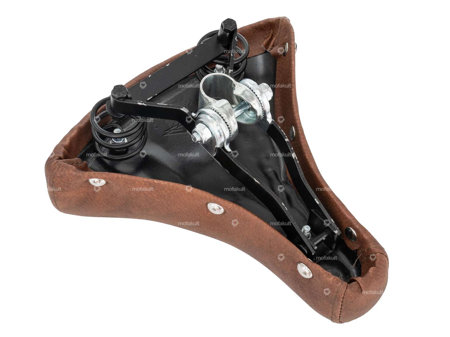 Sella di bufalo molle di canna marrone Carousel Image 4