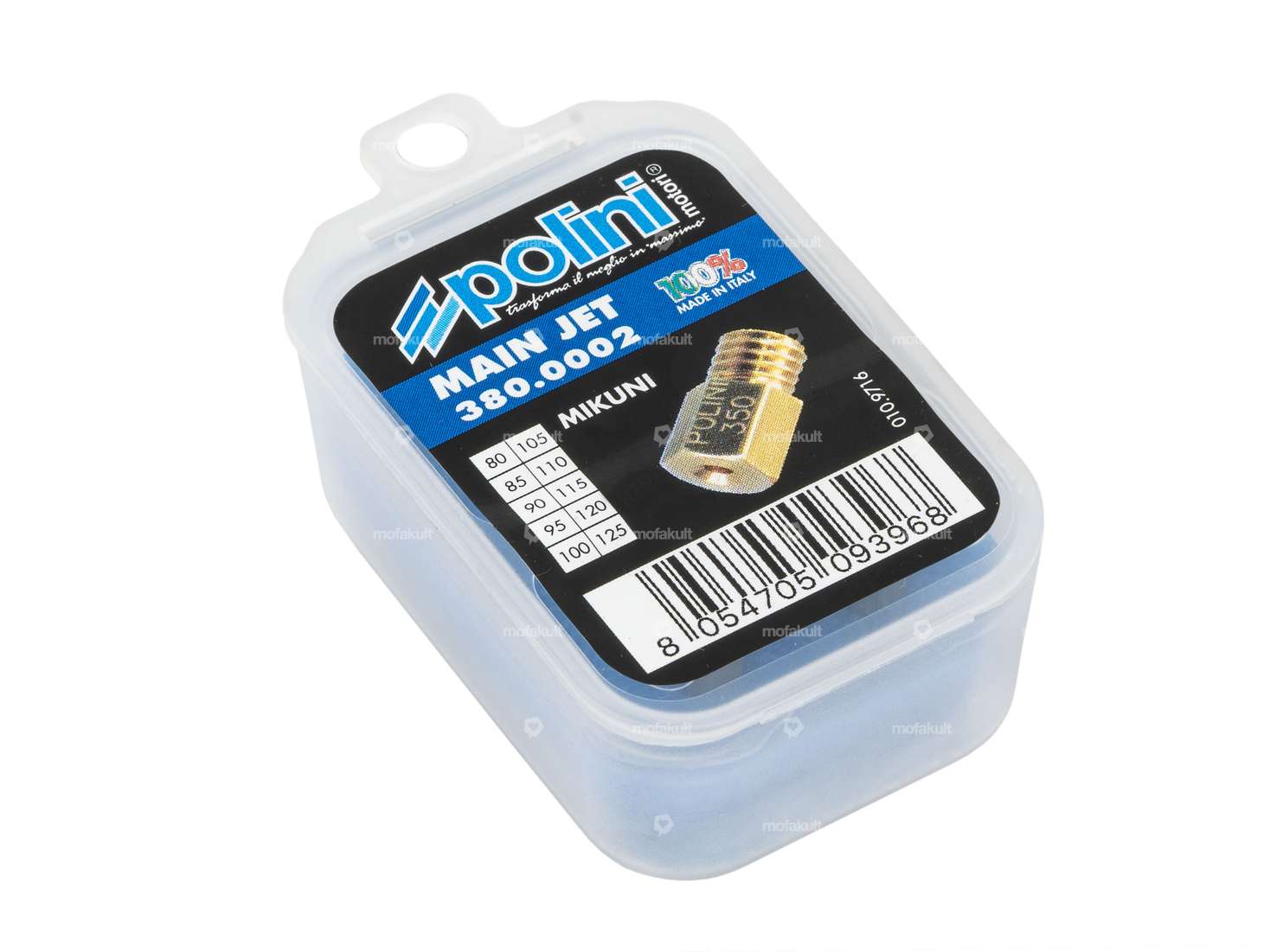 Getti principali Polini jet set (80 - 125) versione corta CP, Keihin, Koso, PWK Carousel Image 3