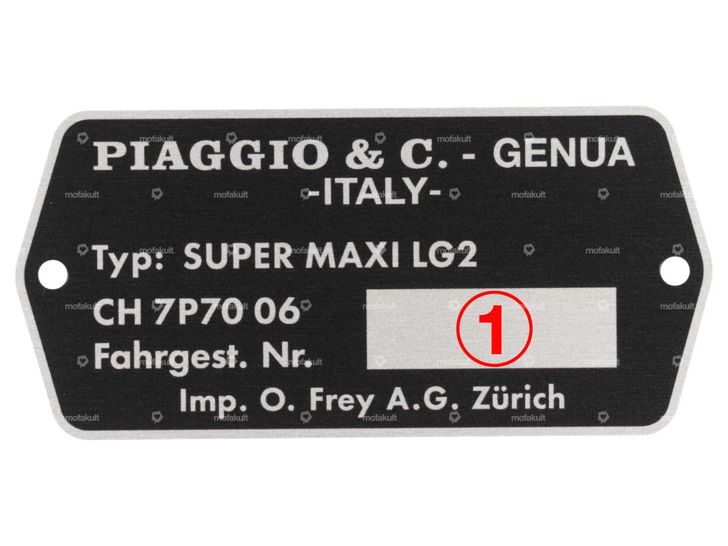 Targhetta CH7P7006 | Puch Supermaxi LG2 Carousel Image 3