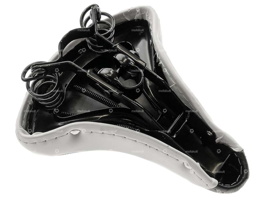 Sella Comfort molle a barile nero / bianco Carousel Image 3