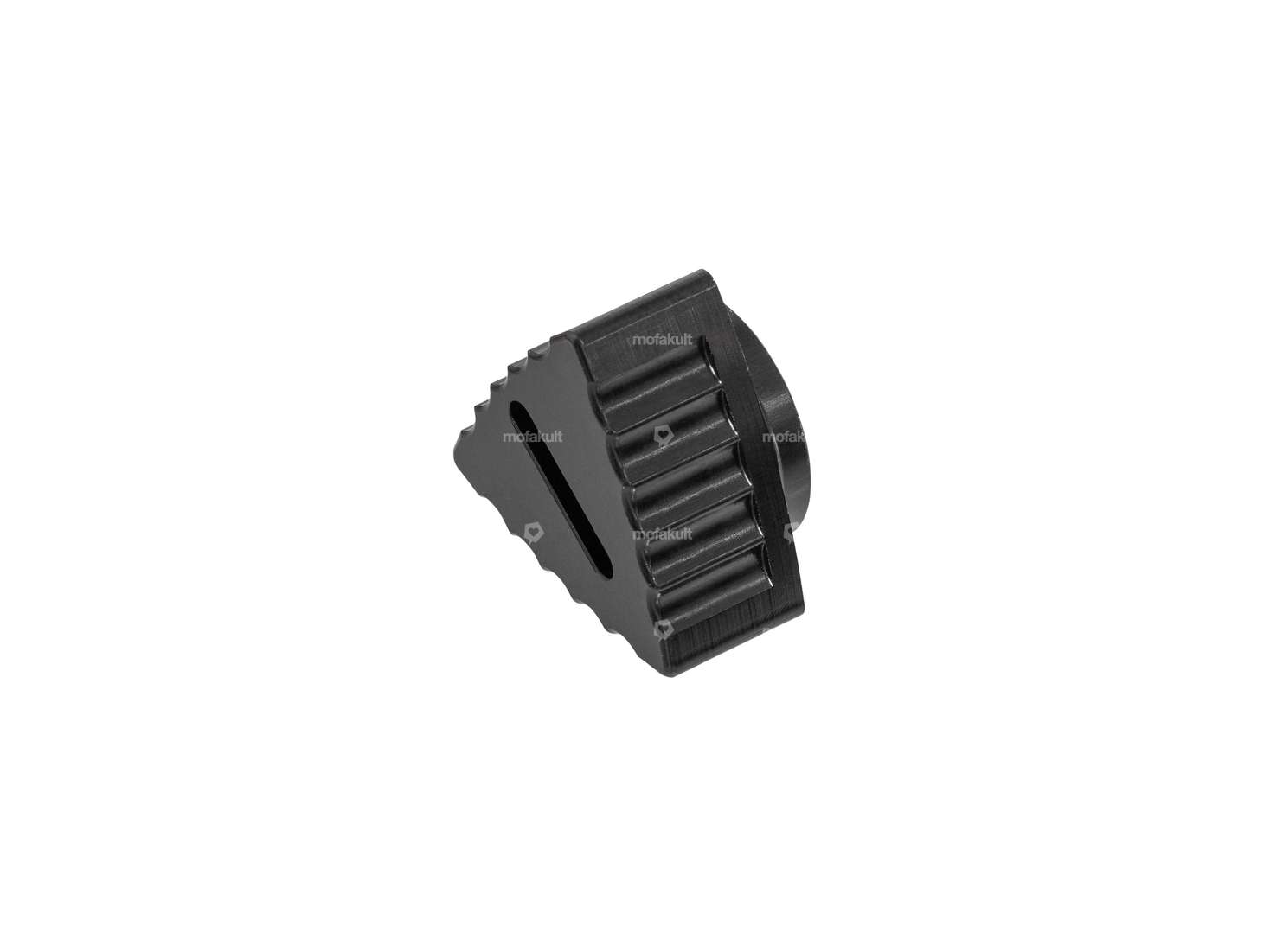 66HEROES Seitenschutzmutter CNC M5 Alu schwarz (Vollmaterial) Carousel Image 1