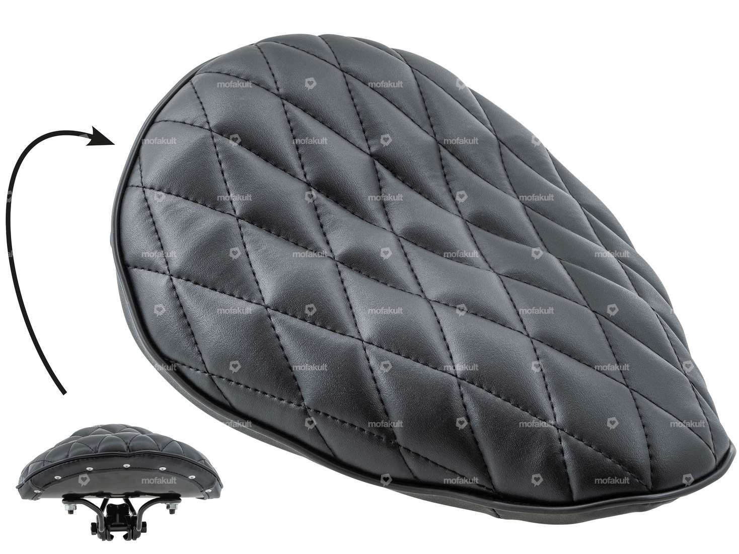 Saddle check pattern black Carousel Image 1