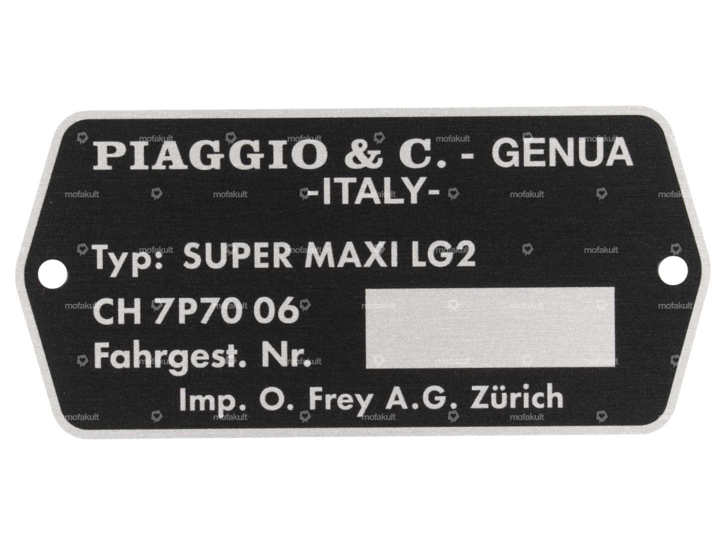 Targhetta CH7P7006 | Puch Supermaxi LG2 Carousel Image 1