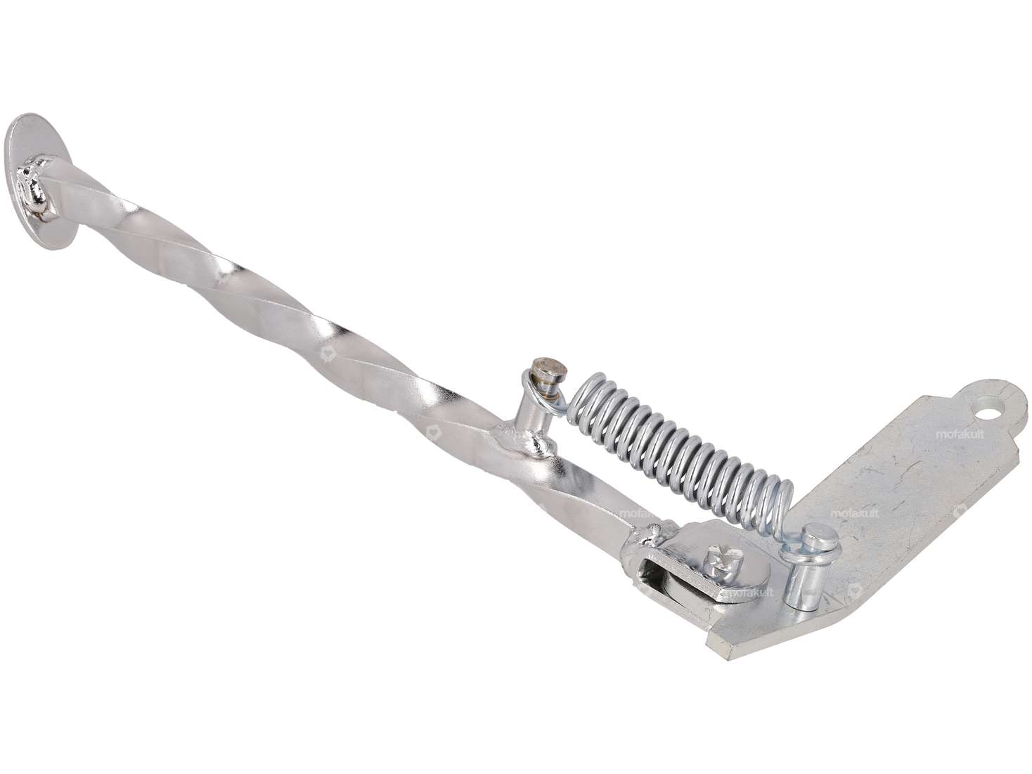 Seitenständer gedreht links flache Befestigung 27 cm Chrom Carousel Image 2