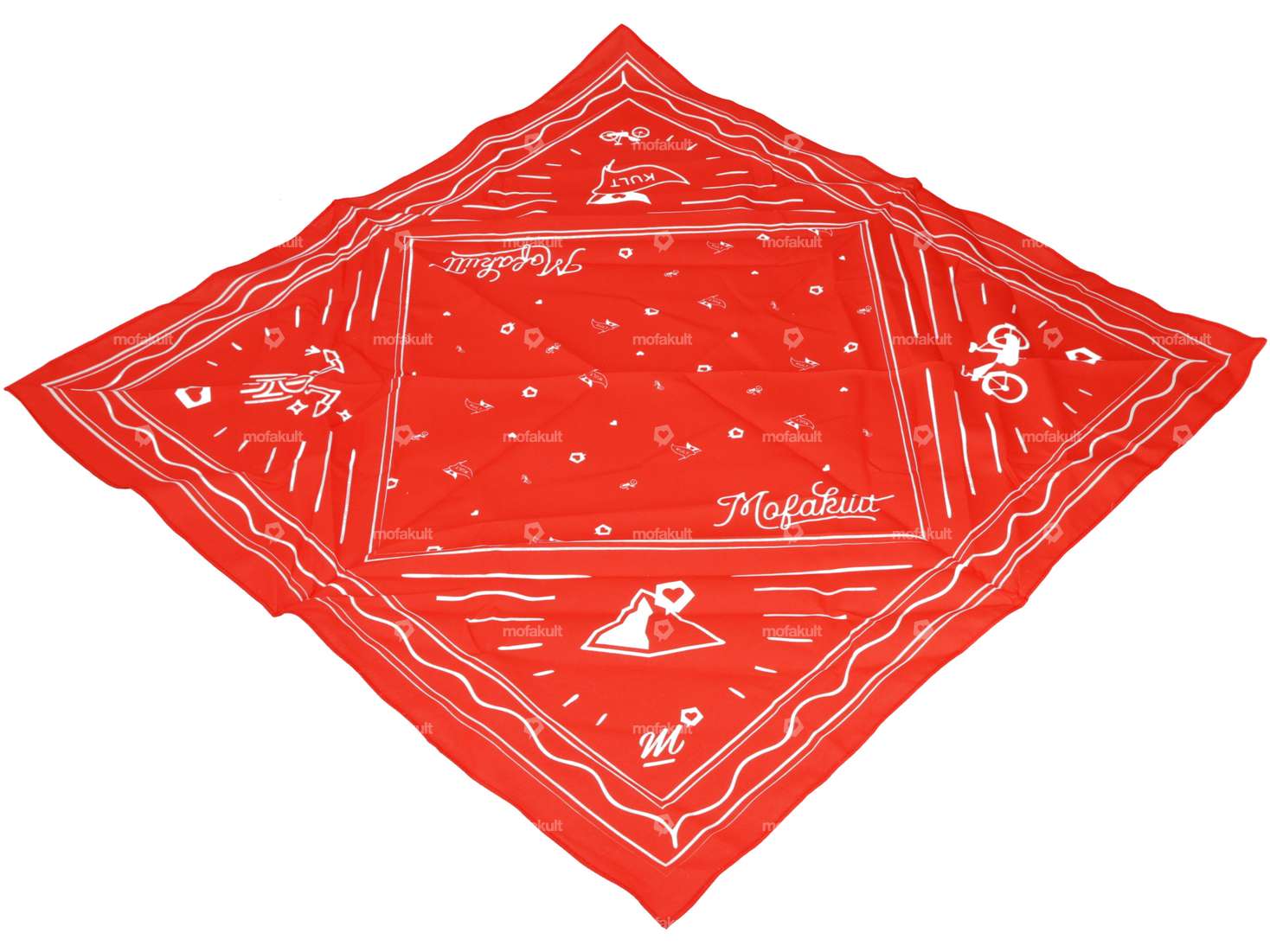 mk-Merch Bandana rosso / bianco Carousel Image 1